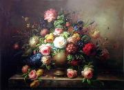 unknow artist Floral, beautiful classical still life of flowers.067 Spain oil painting reproduction